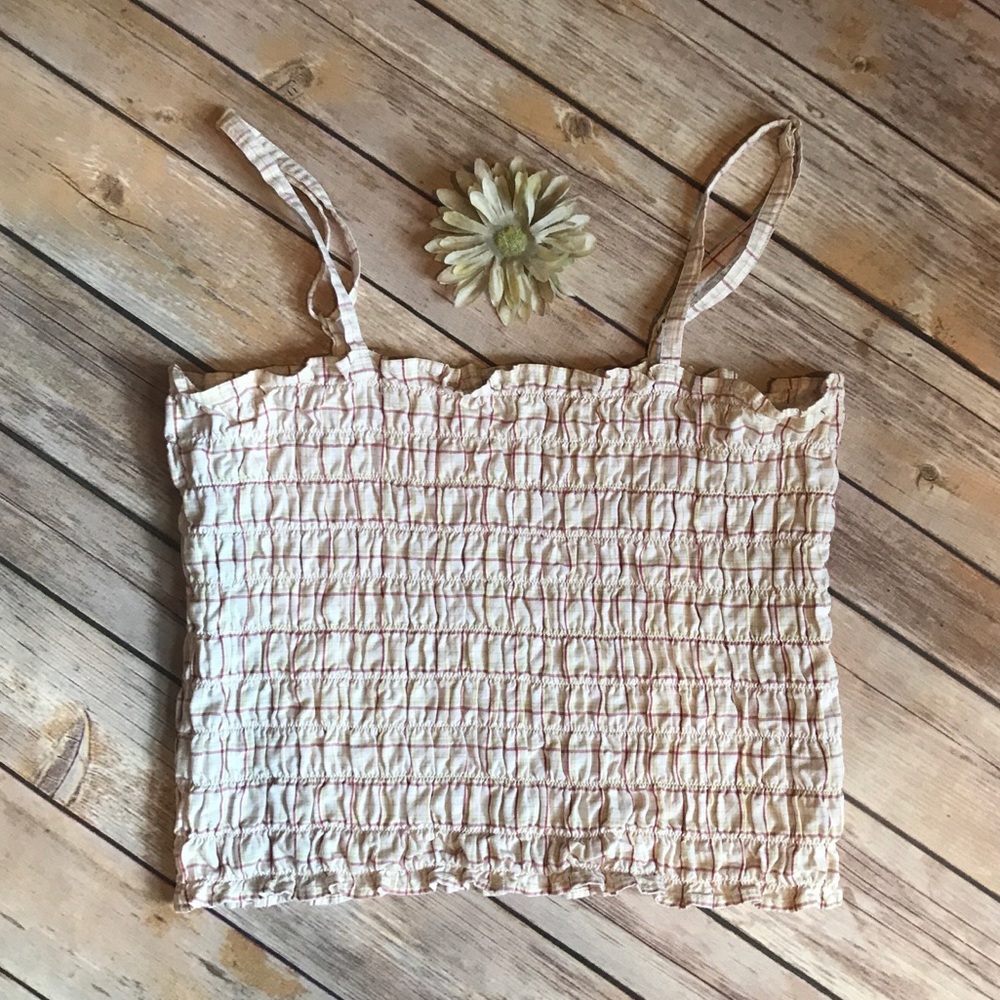 Plaid Crop Top W/Adjustable Straps
